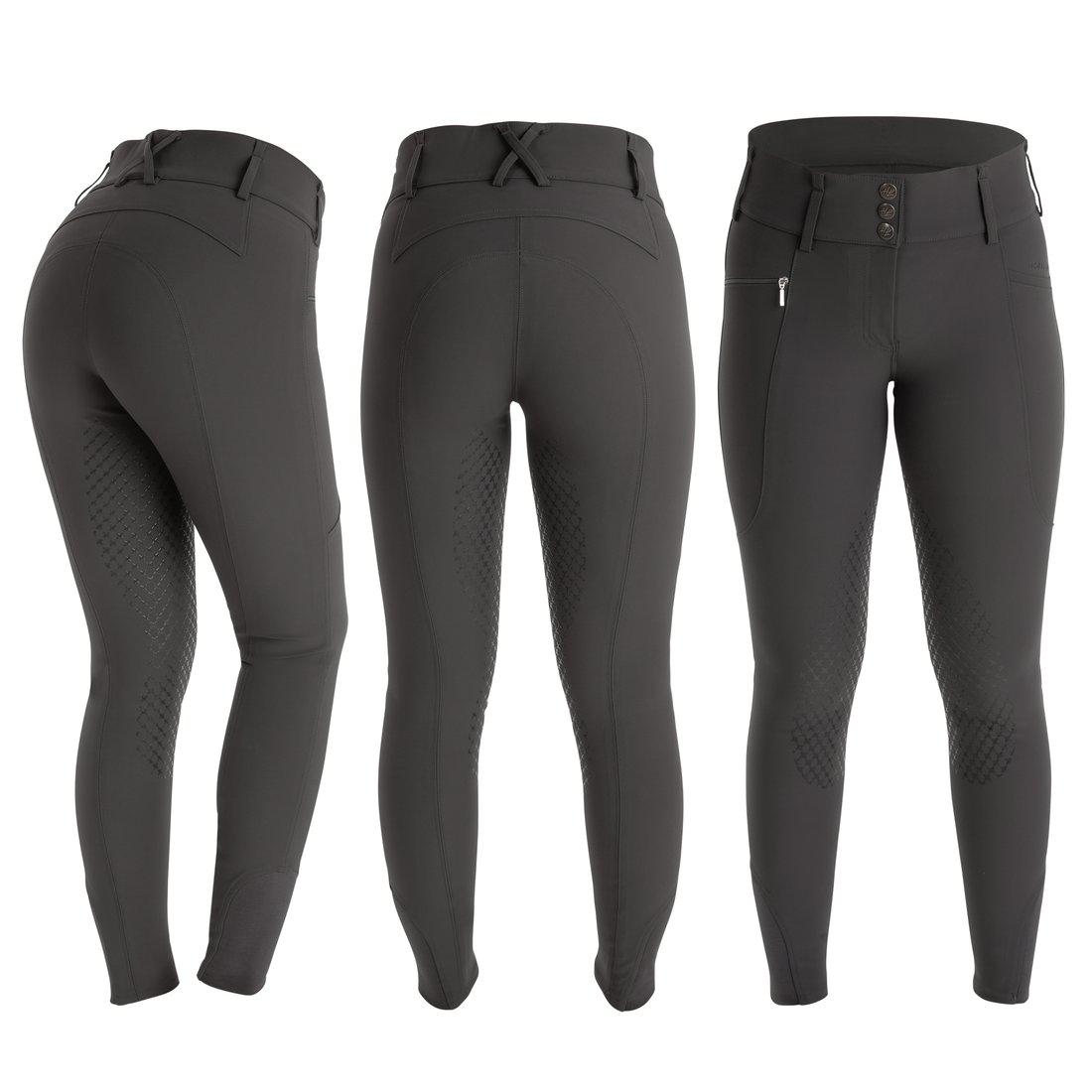 Horse Life Candy Super-X Mira High Knee Grip Breeches - Dark gray, 46