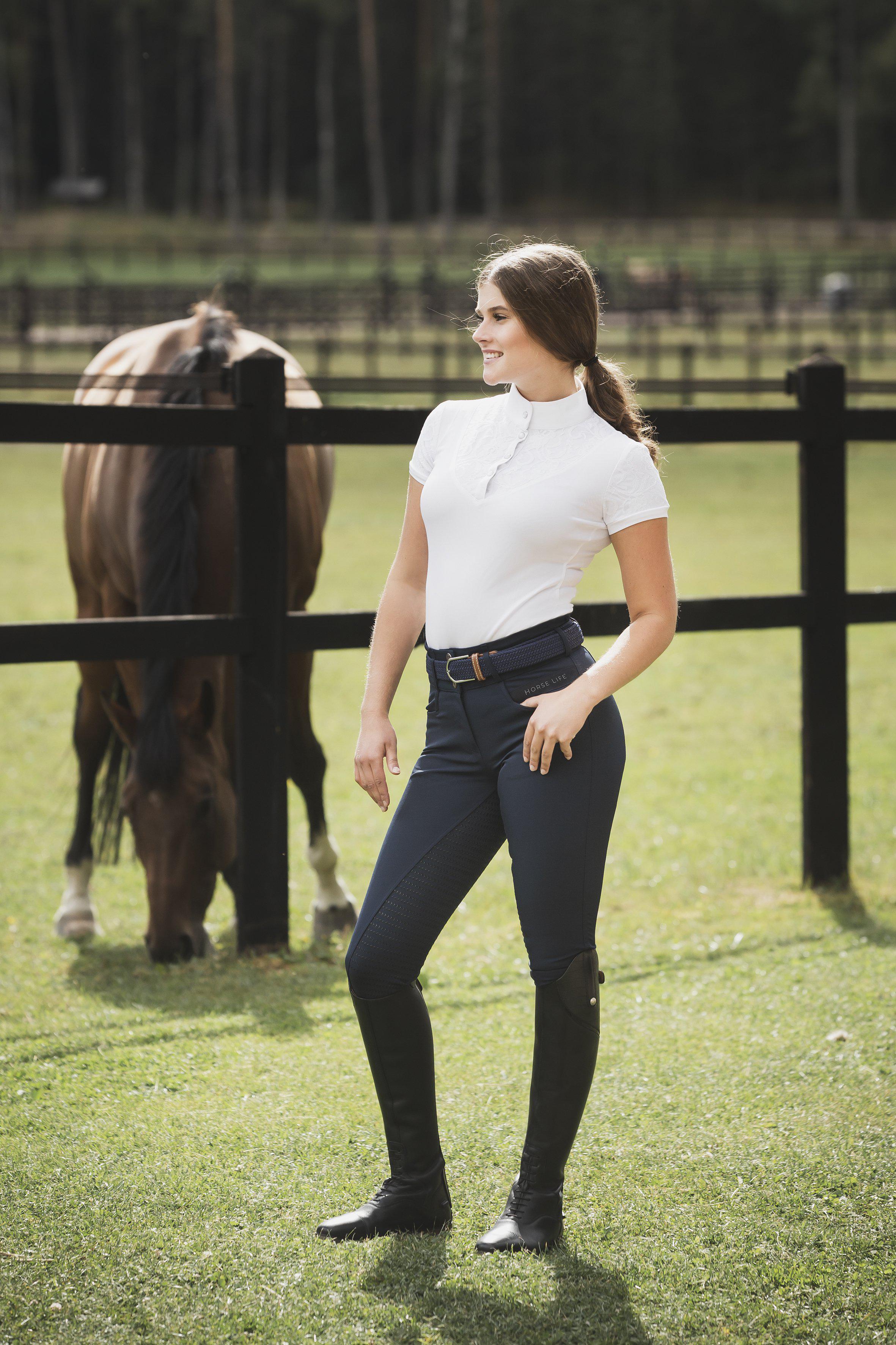 Horse Life Candy Breeches Super-X Full-Seat Silicone - Olive, 42