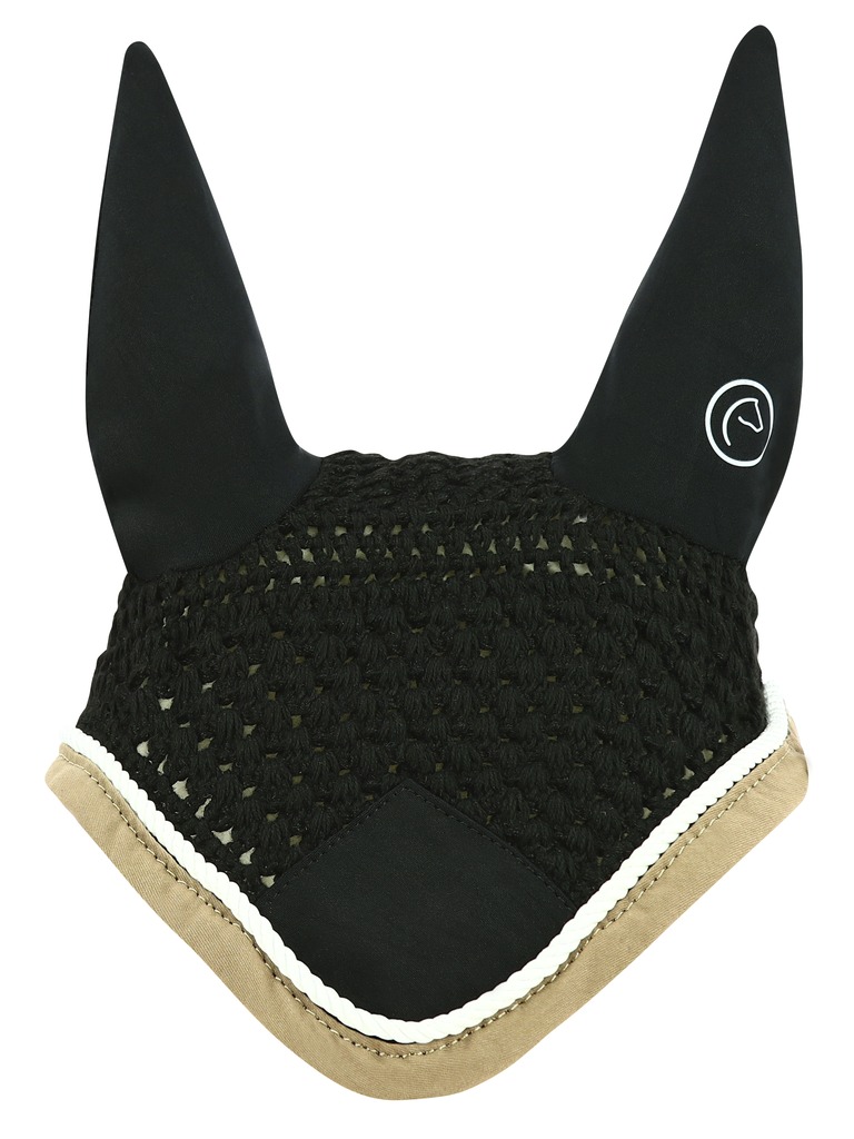 EQUITHEME Polyfun Fly Veil Black/Taupe