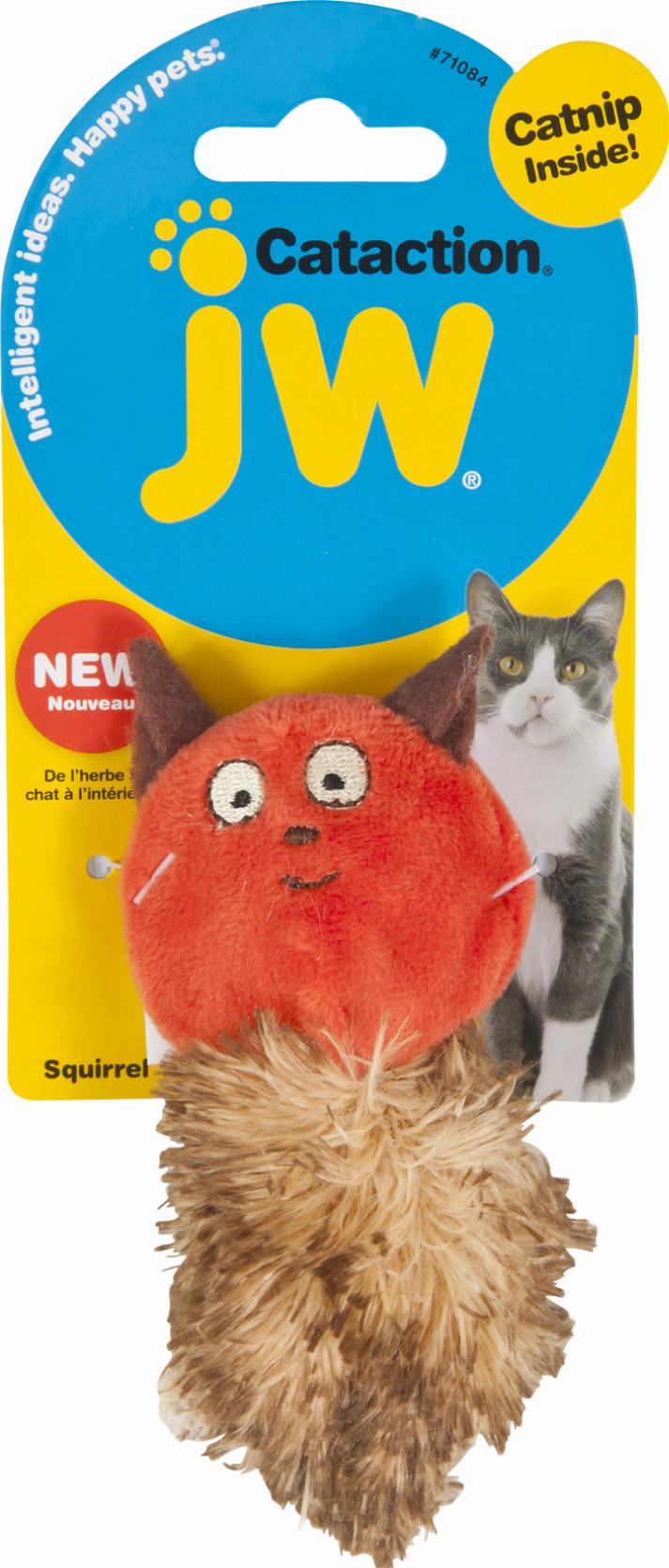 JW Cataction Kattleksak med Kattmynta Ekorre - Rød/Brun