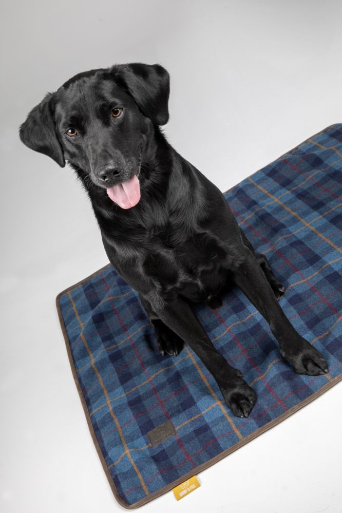Digby & Fox Tweed Hundfilt 80x100 cm - Navy 
