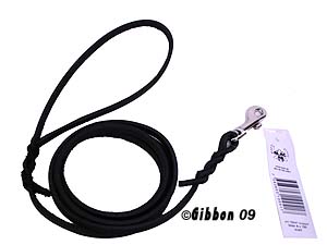 Alac Leather Leash Black, 6 mm x 180 cm (Pistol Hook) - 2