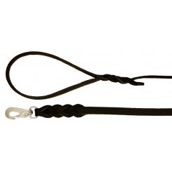 Alac Leather Leash Black, 6 mm x 180 cm (Pistol Hook)