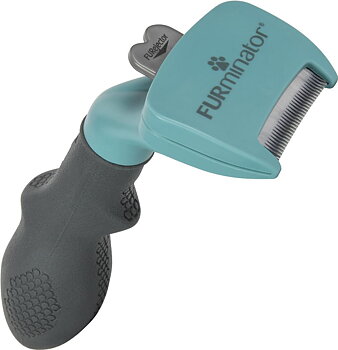 FURminator deShedding Grooming Brush for Long Hair - Turquoise/Teal