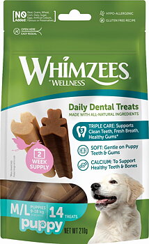 Whimzees Puppy Dental Chew Hammasherkku M/L
