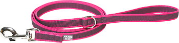 Julius-K9 IDCColor&Gray Super-Grip Leash with Handle, 20mm - Pink/Gray