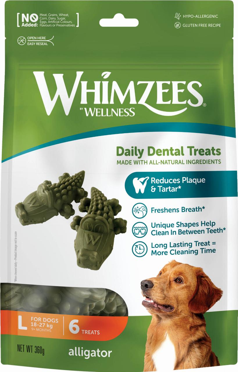 Whimzees Alligator Dental Stick L 360 g