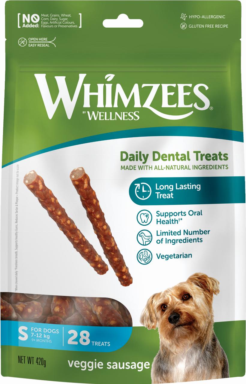 Whimzees Veggie Sausage Dentaltugg S 420 g