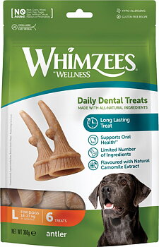 Whimzees Occupy Antler Dentaltugg L 360 g