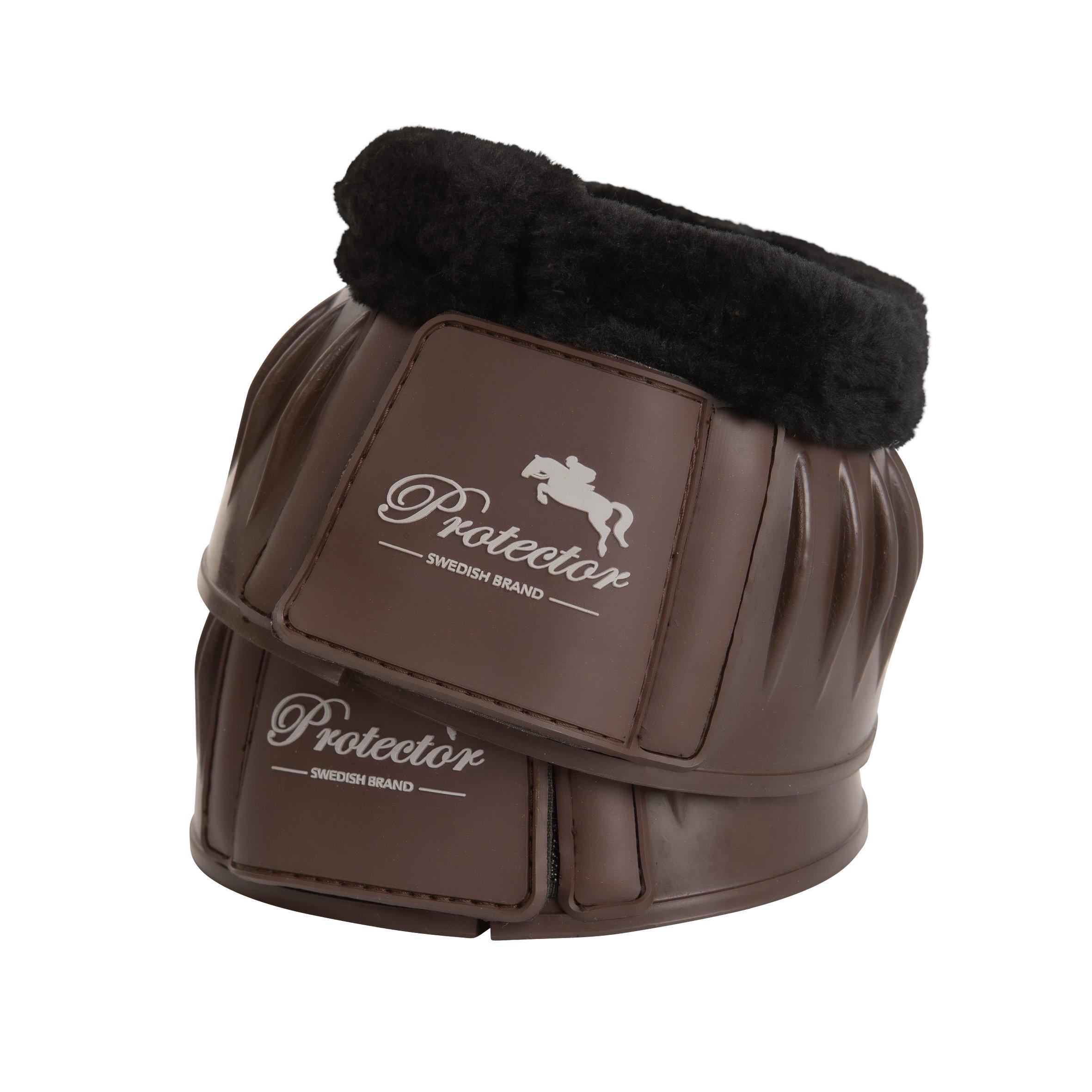 Protector Gummikopper med Fuskepels - Brun, M - 2