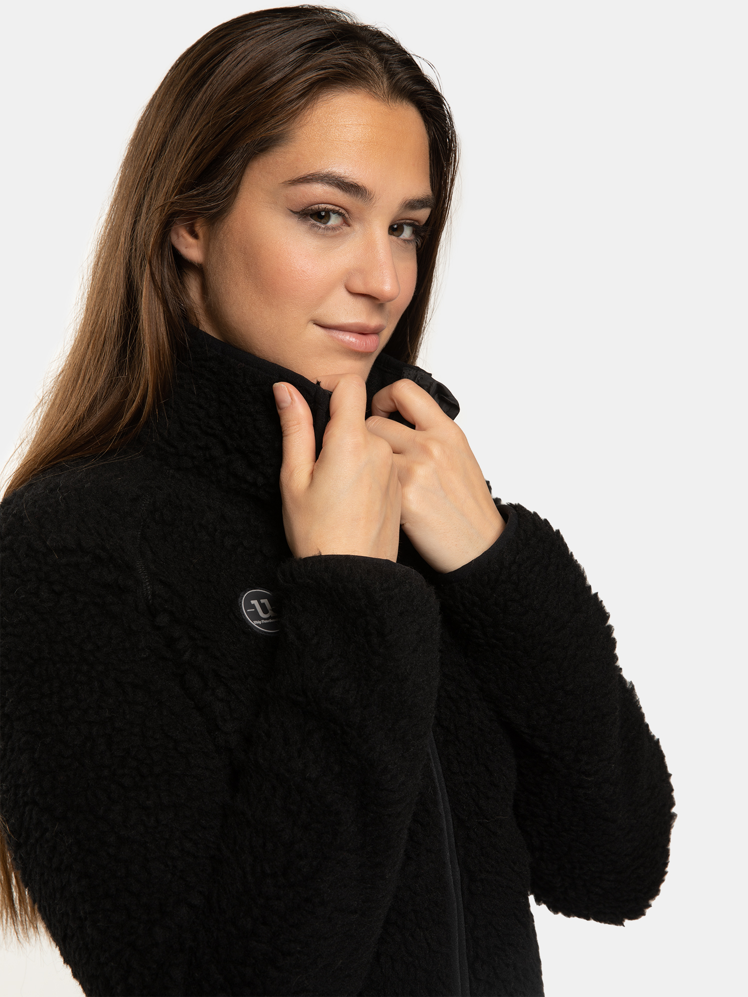 Uhip Merino Pile Full Zip - Jet Black