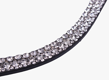 QHP Browband Verbena - Black/Silver, Pony