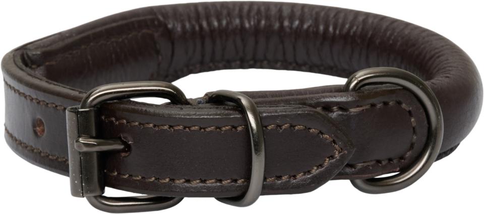 CATAGO Dog Collar in Leather - Brun , XS