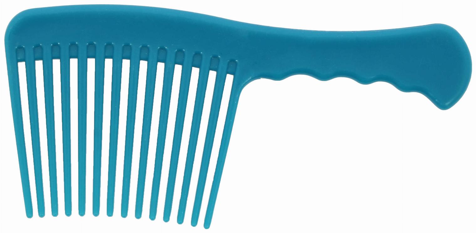 Hippotonic Soft PVC Wide-Tooth Mane Comb Turquoise