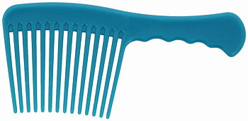 Hippotonic Soft PVC Wide-Tooth Mane Comb Turquoise