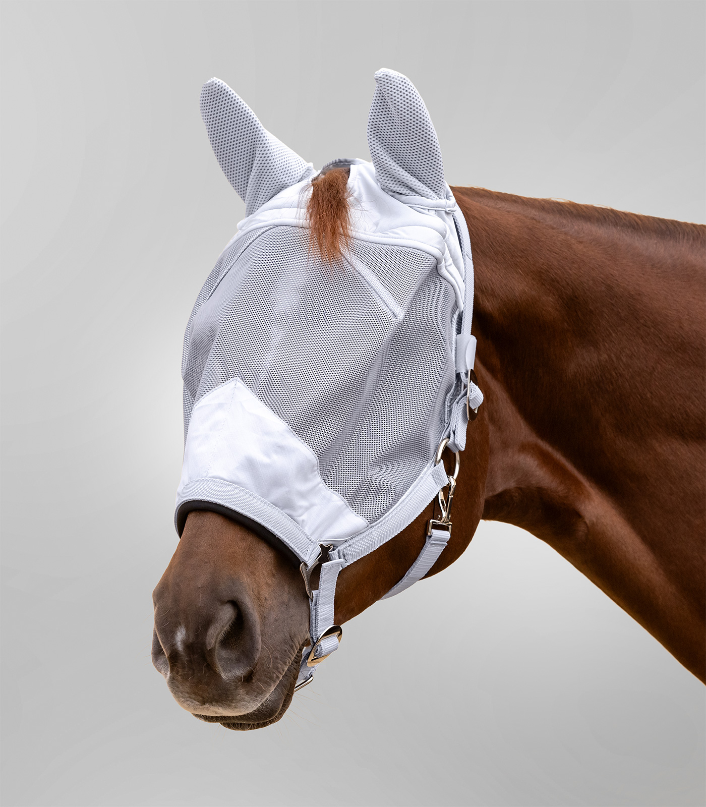 Waldhausen PREMIUM Flughuva med Grimma - Silvergrå (Ponny)