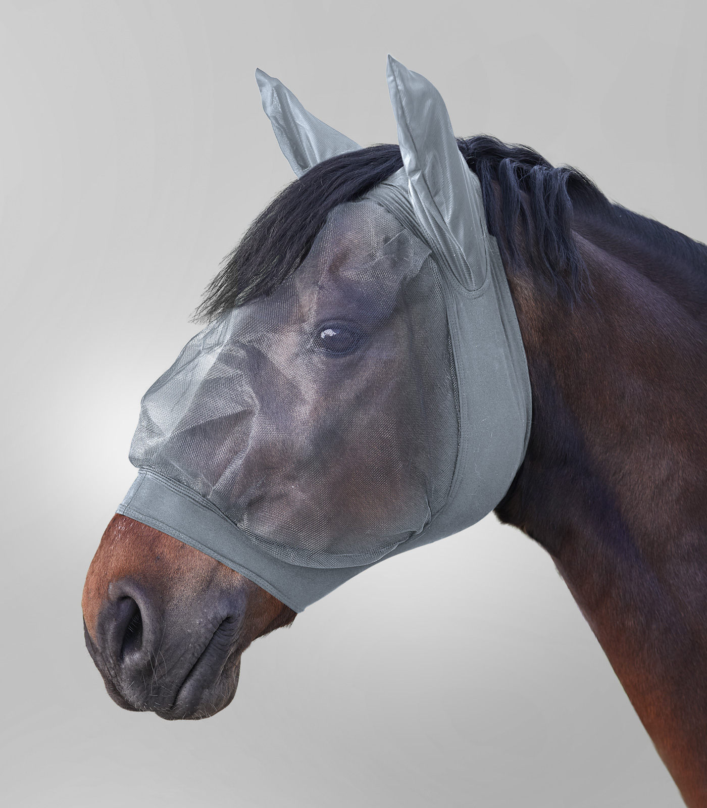 Waldhausen Skinny fly mask - Silver grey
