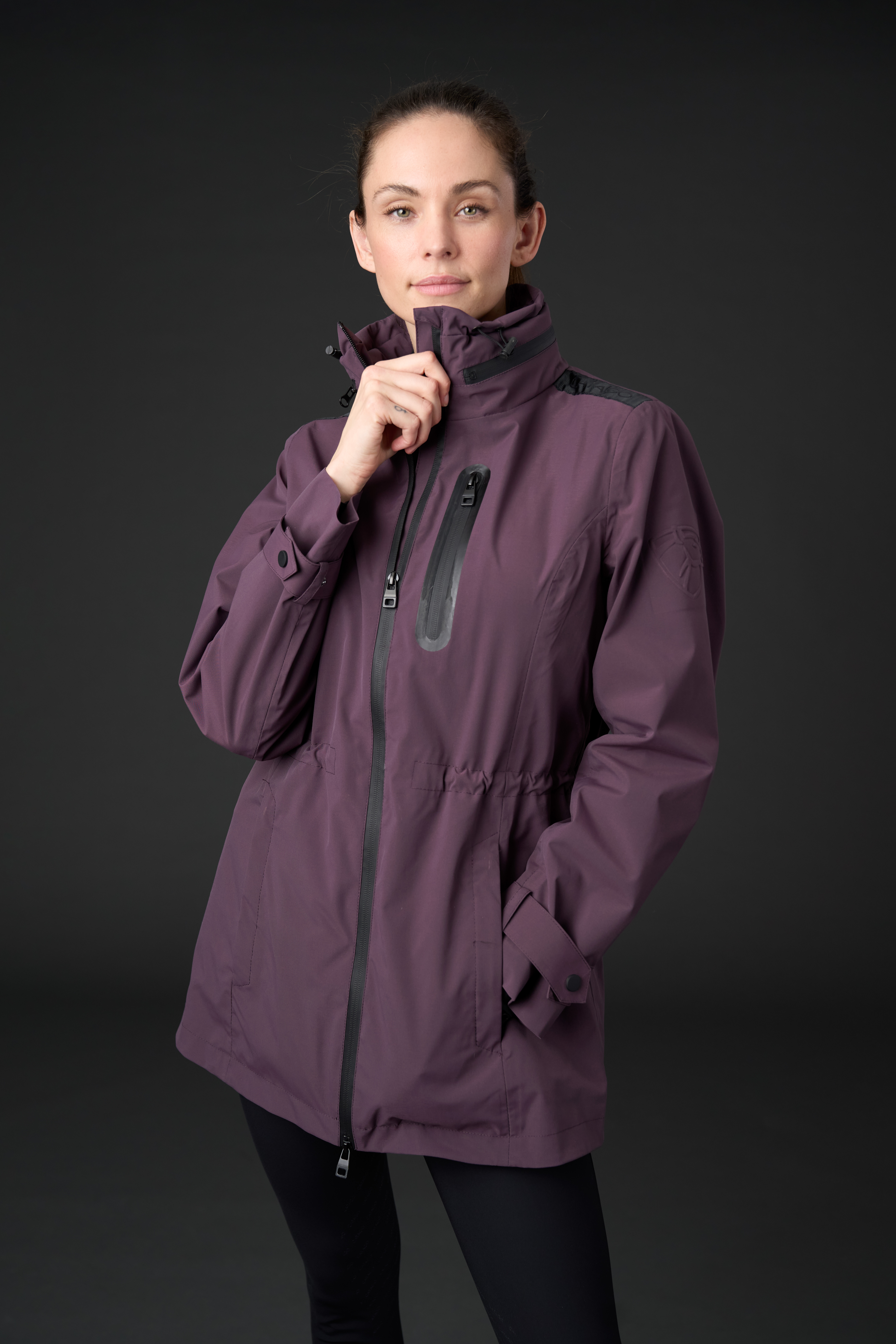 CATAGO Roy Waterproof Riding Coat - Plum Perfect, S - 6