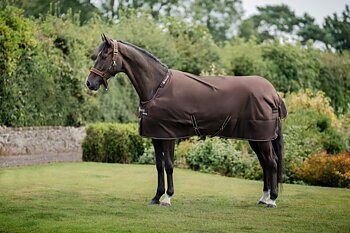 Bucas Irish Turnout Horse Rug + Detachable Neck 50 g - Espresso