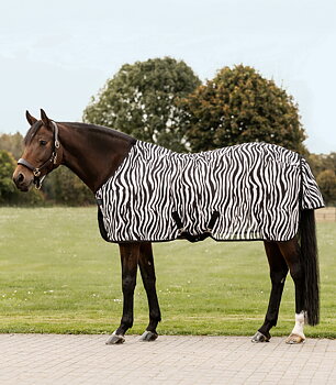Waldhausen Zebra fly blanket with cross surcingles - Black/white