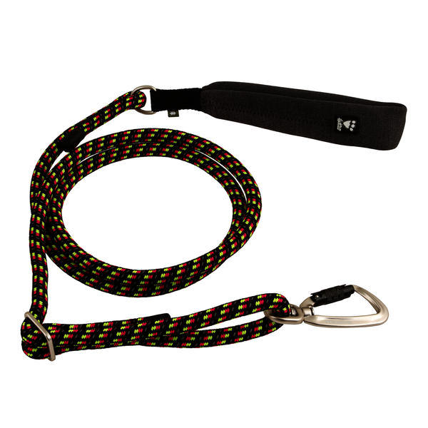 Hurtta Adjustable Rope Leash Eco - Neon licorice, 120-180 cm x 11 mm