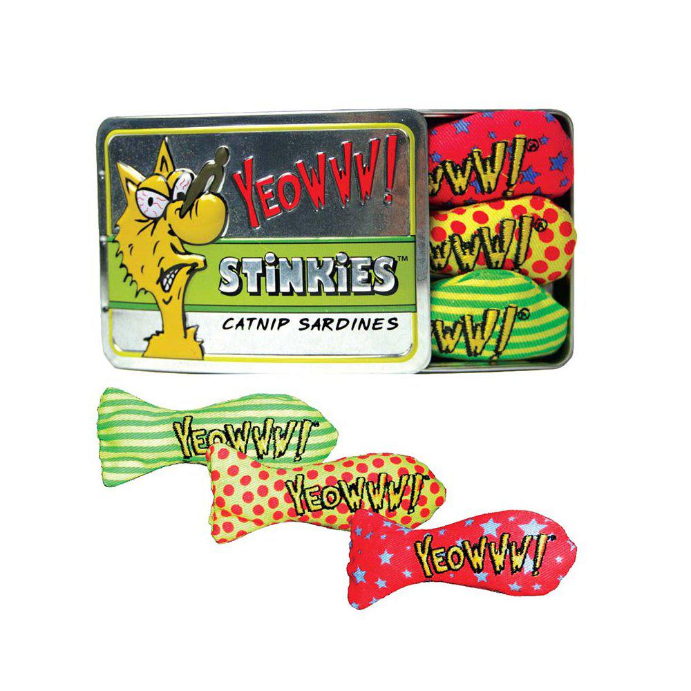 Yeowww Kattmynta Stinkies Sardiner 3-pack Kattleksak