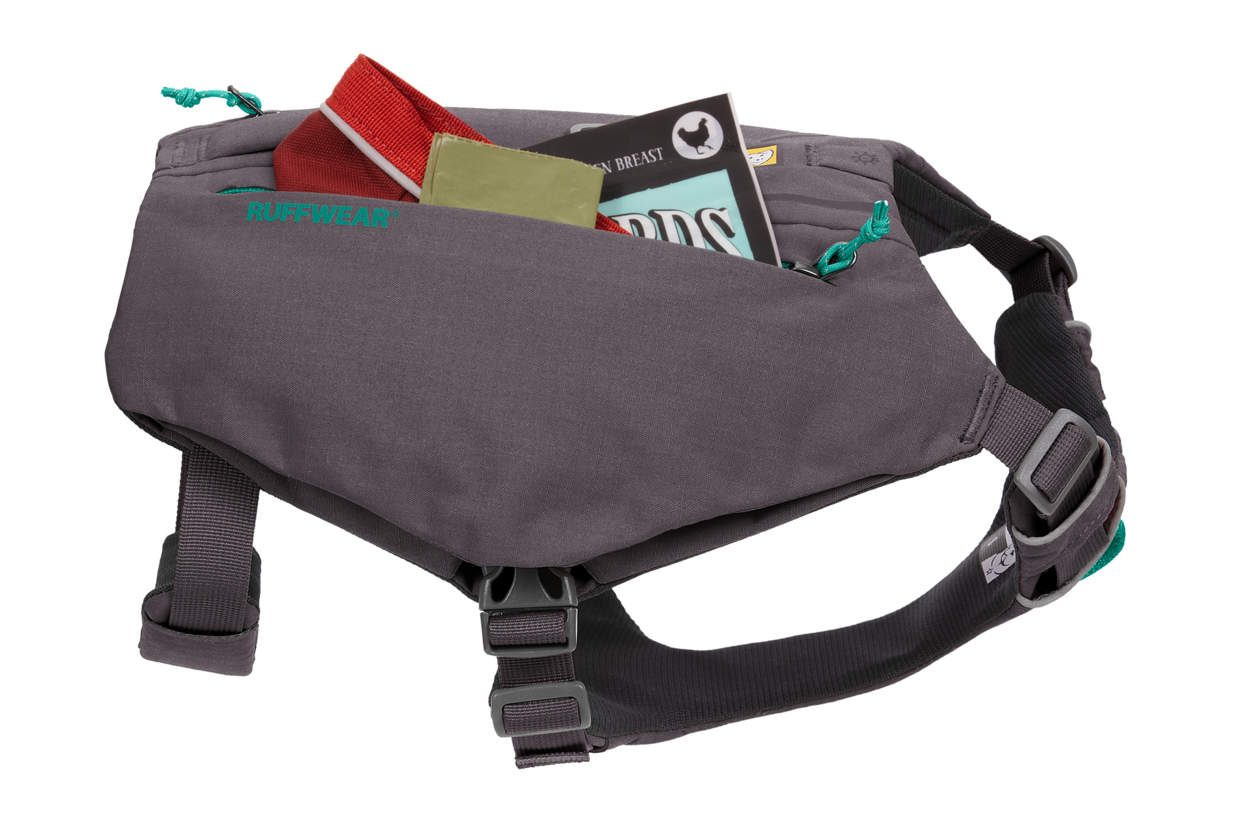 Ruffwear Switchbak Harness - Granite Gray - Pockets 