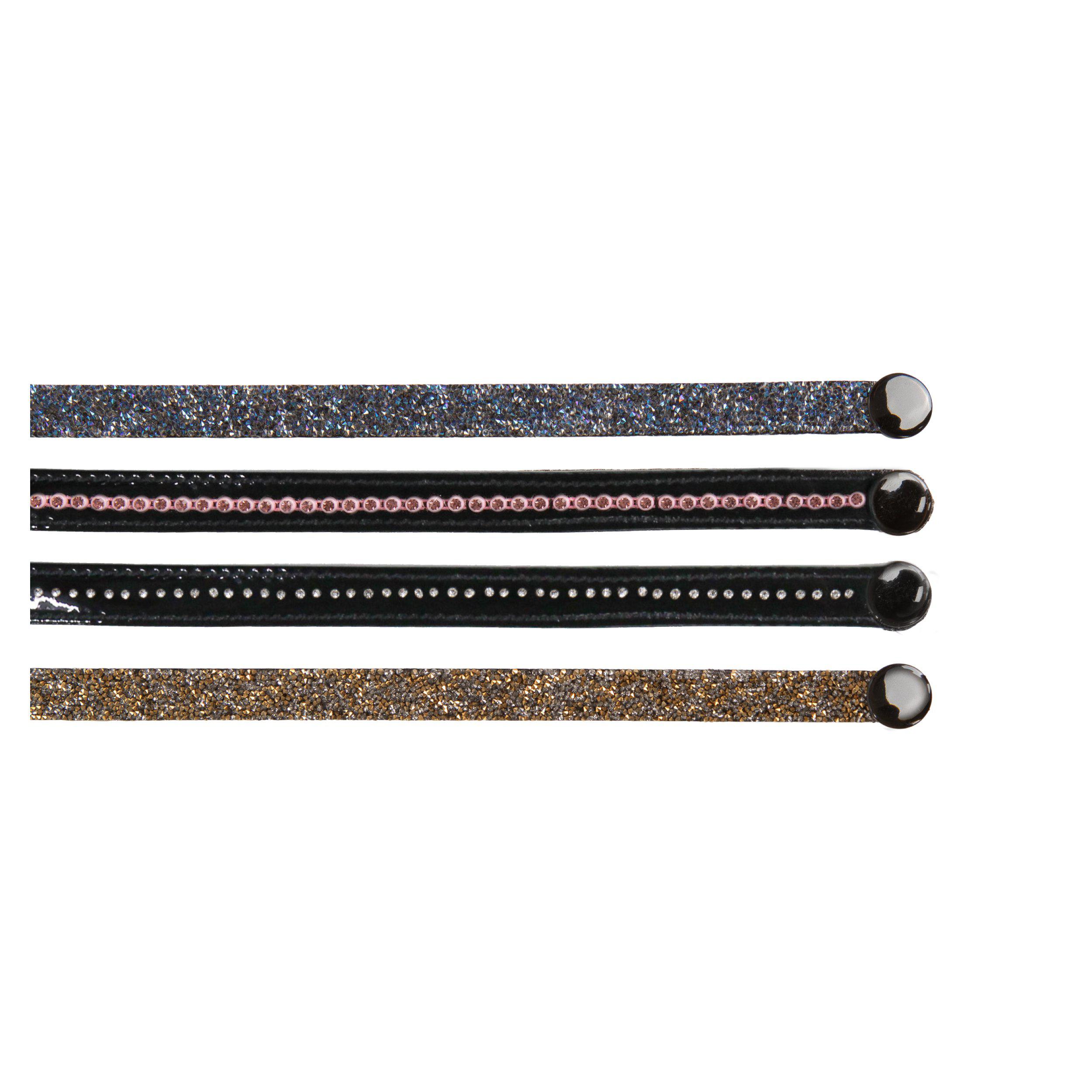 Lami-Cell Dekor-Straps Till Ridhjälm - Rosa - Glitter 