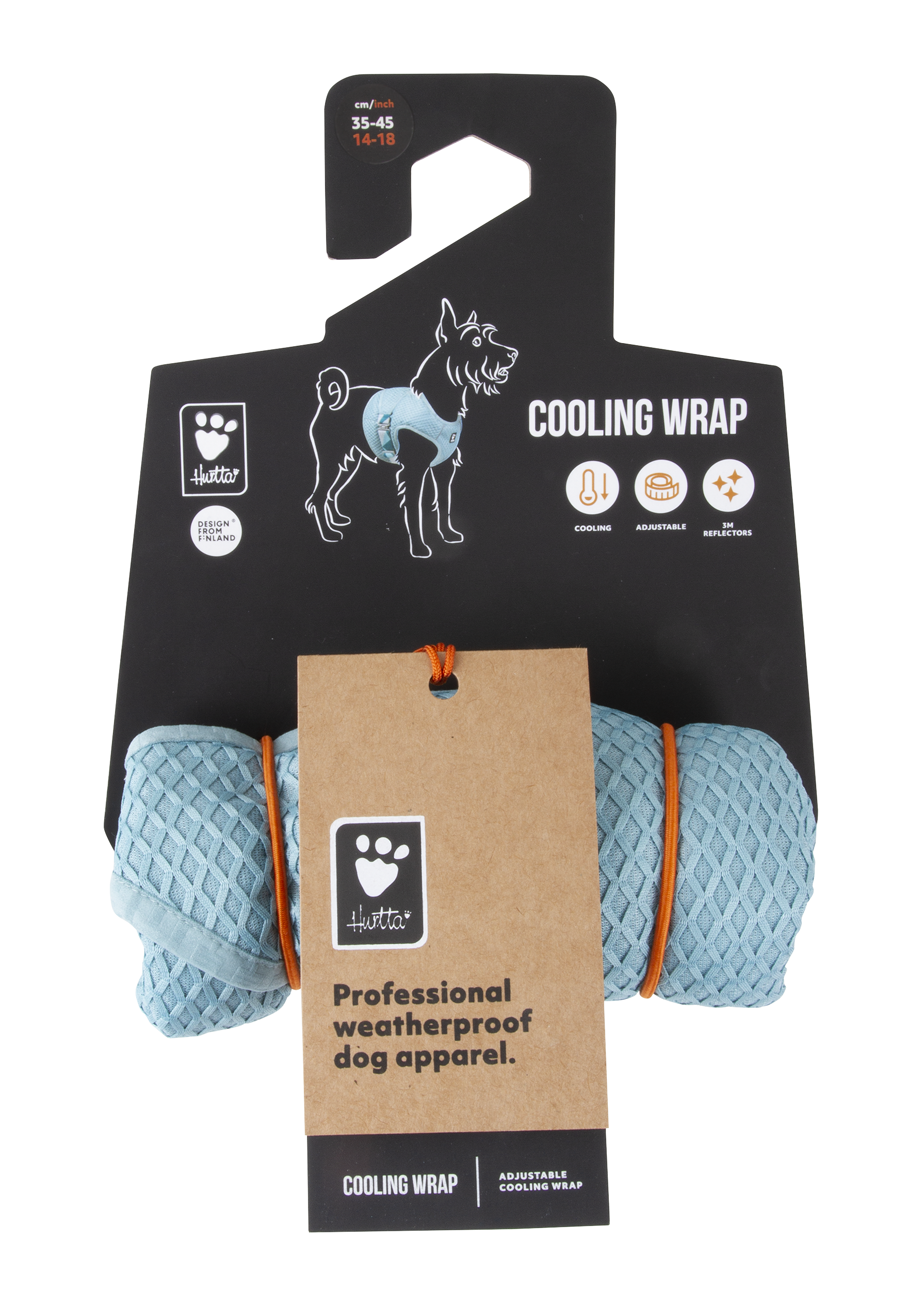 Hurtta Cooling Wrap- Aquamarine, 75-85