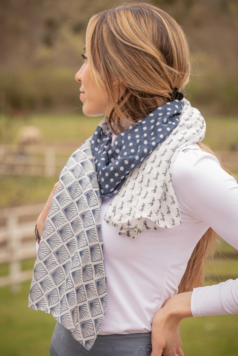Pénélope Alix Scarf Grey/Ecru