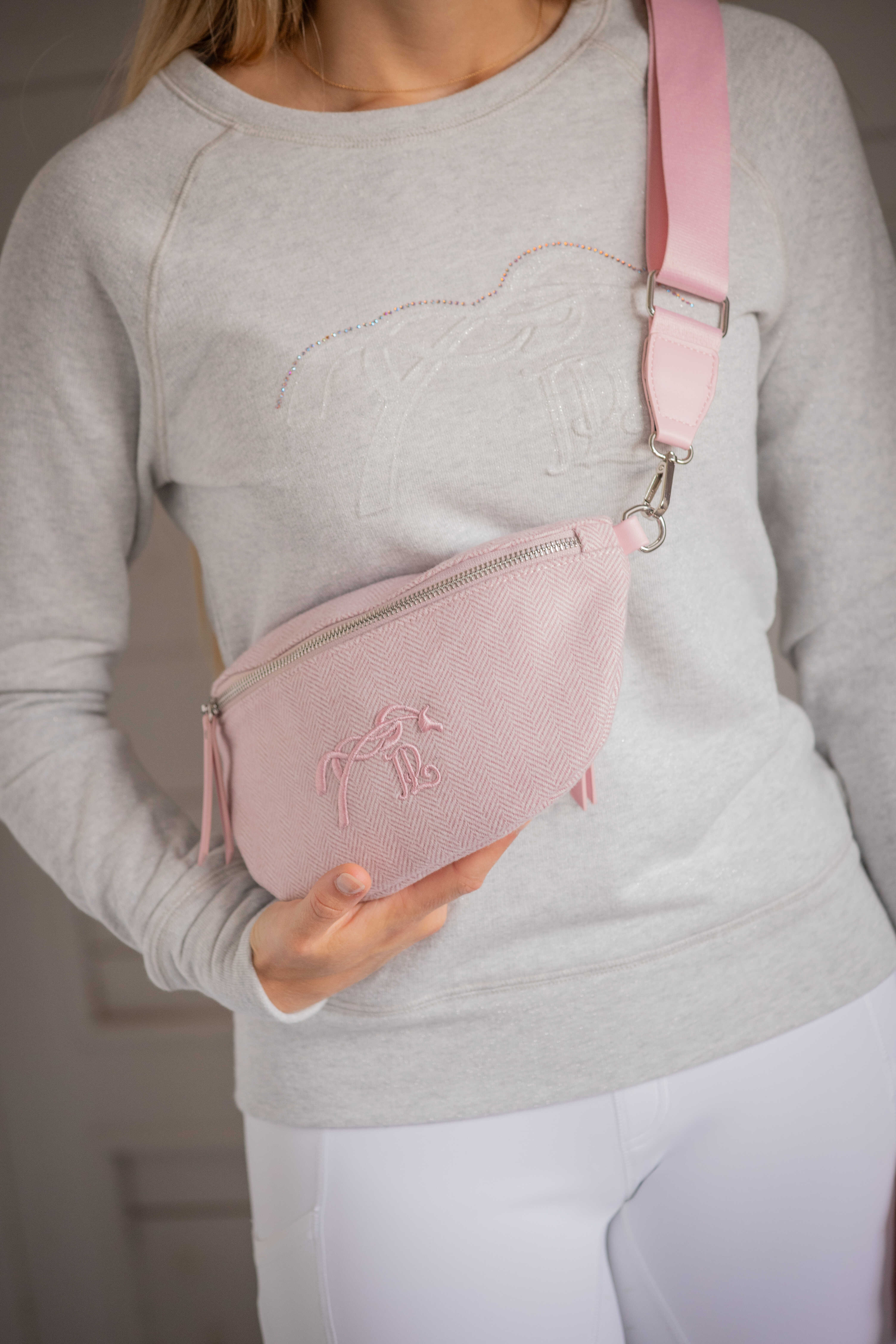 Penelope Chevron Midjeväska Rosa - 2