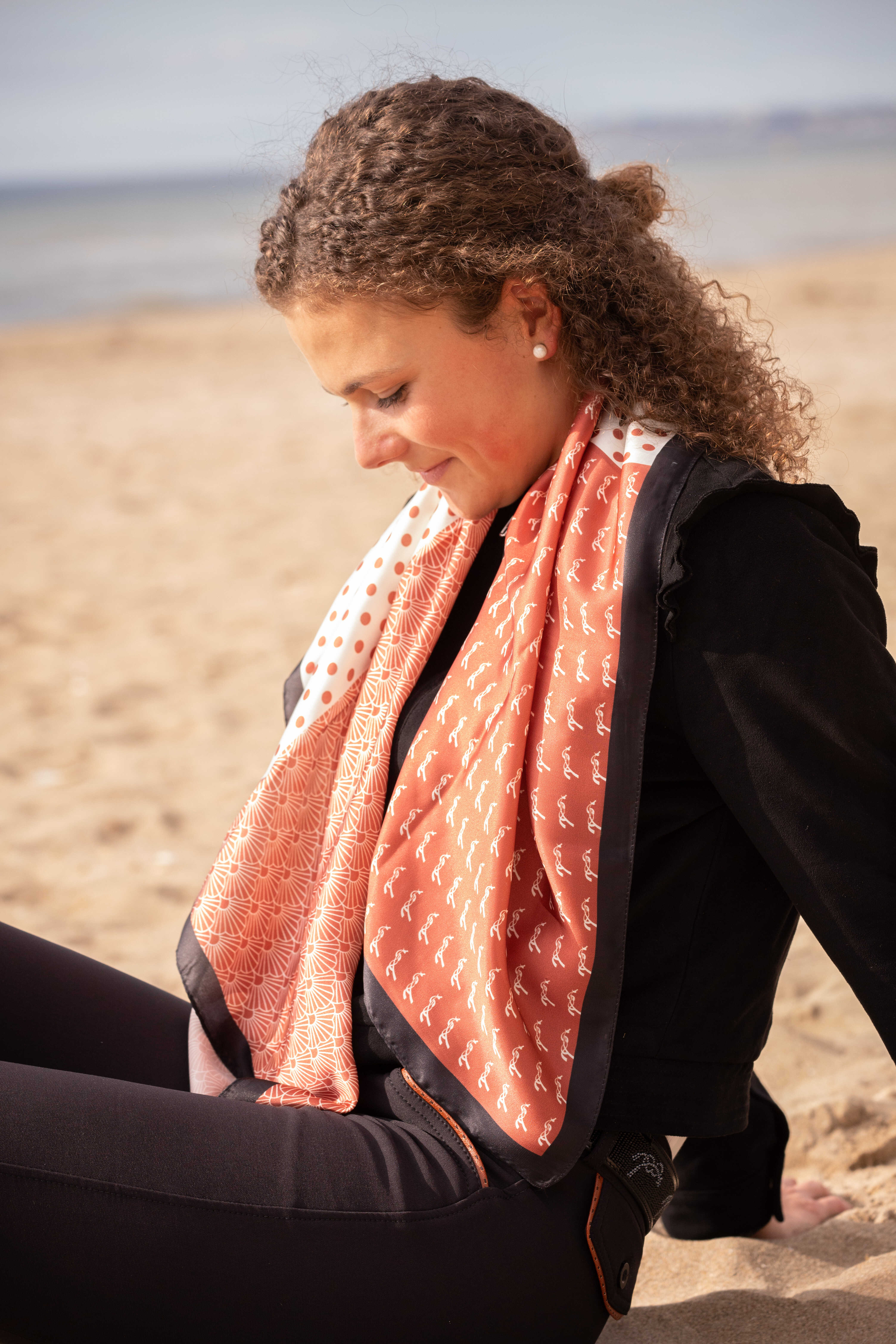Penelope Mya Scarf Rust/Ljusgrå - 2