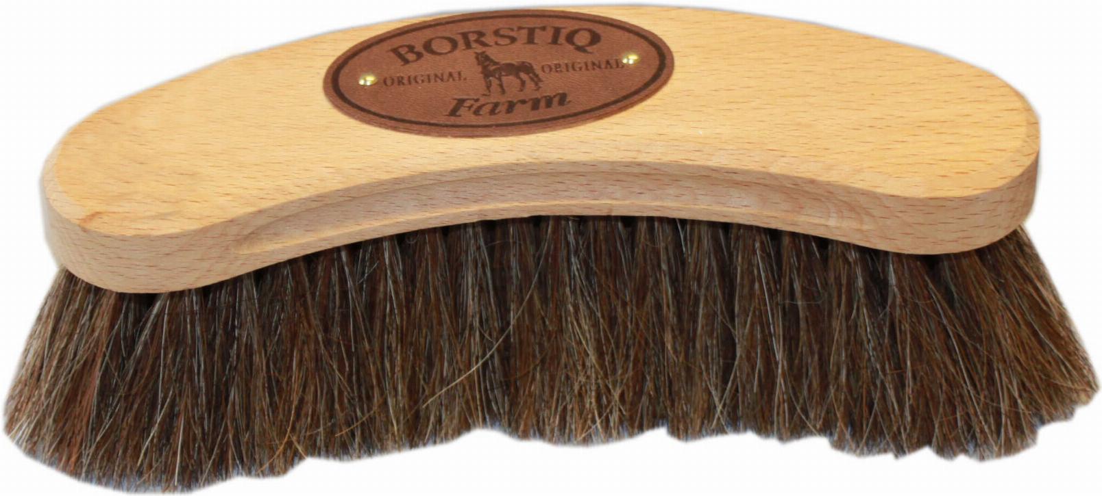 Borstiq Soft Banana Brush, Mane Old Pink/Charcoal