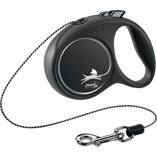 flexi Musta Design  snor 3 m, 8 kg, Musta, M: 5m < 20 kg