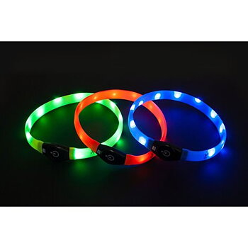 Blinking dog collars for long-haired dogs - Unisize - Orange