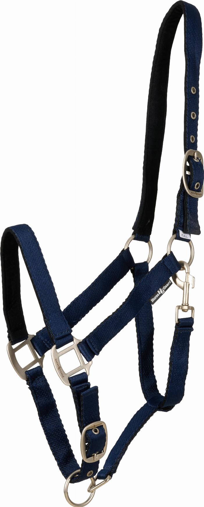 HorseGuard Lea Halter - Navy, FULL