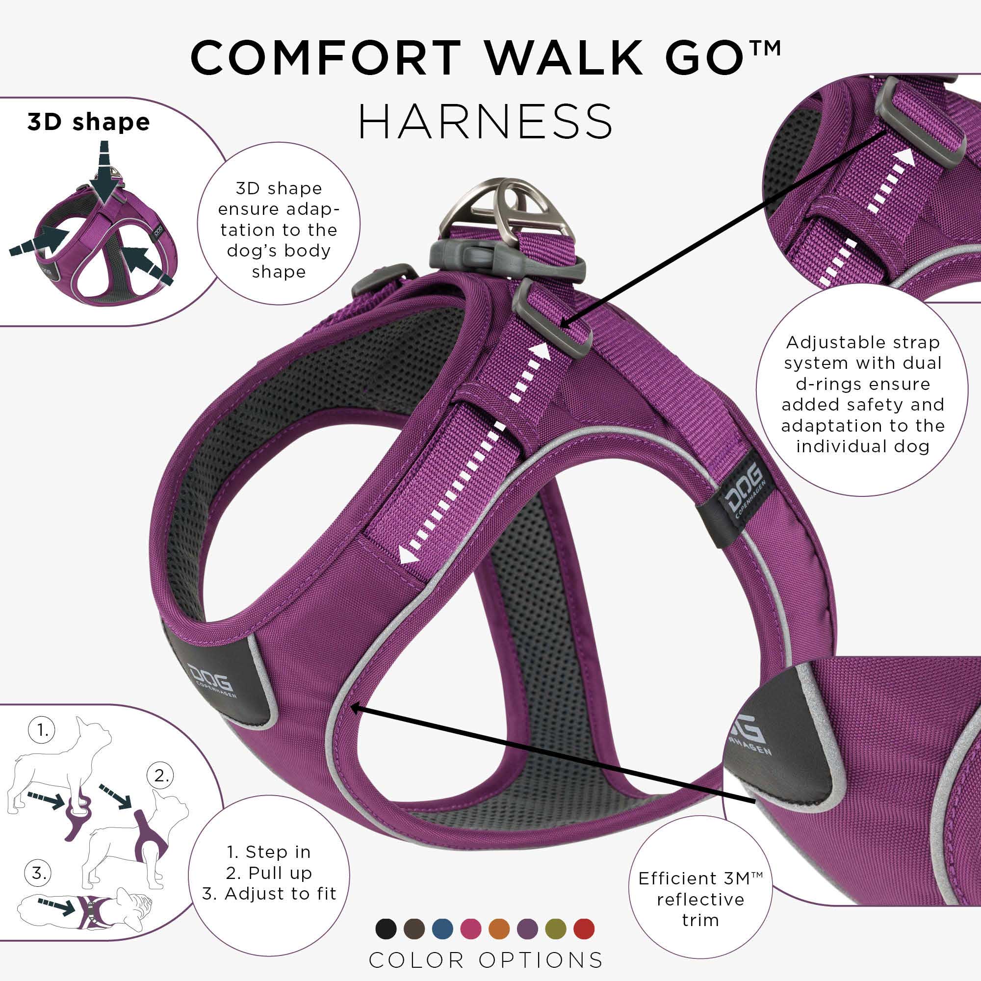 Dog Copenhagen Comfort Walk Go Sele - Purple Passion&nbsp;