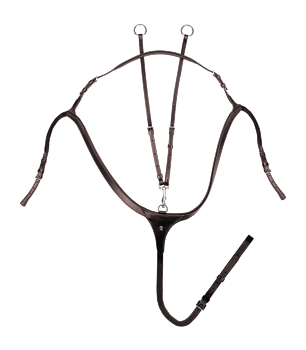 Waldhausen X-Line breastplate with long bridge - Brown
