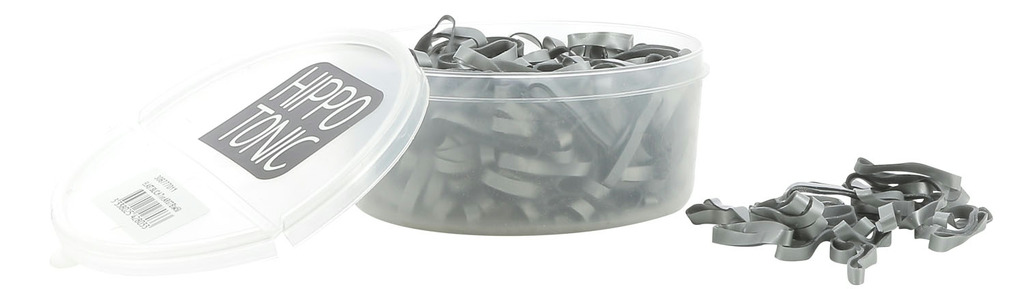 HIPPOTONIC Silicone Rubber Bands Silver
