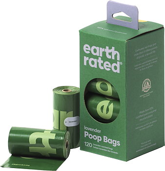 Earth Rated 120 st x 8 Rullar Eco-Friendly Bajspåsar - Lavendel