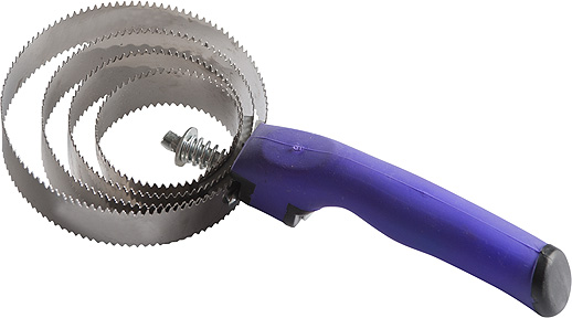 HIPPOTONIC Round Metallic Currycomb With Soft Handle Purple