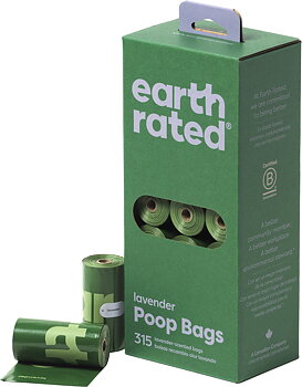 Earth Rated 315 Eco-Friendly Poop Bags In 21 Rolls - Lavendel