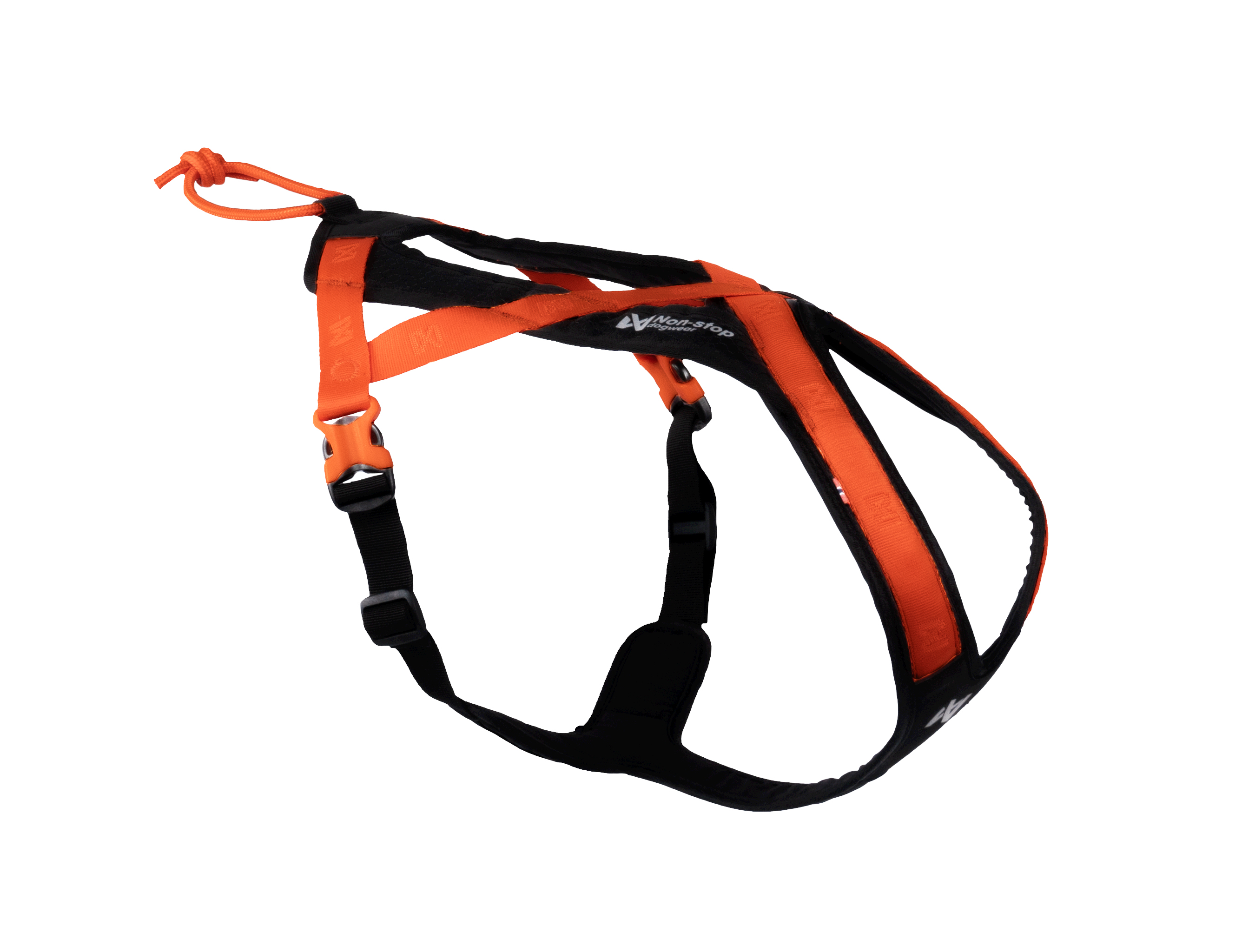 Non-Stop Dogwear Rush Harness Svart/Orange Petster Norge