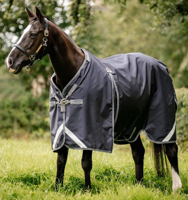 Horseware Rambo Optimo Turnout 0g  Navy/Thunderstorm Grey & Silver (5'6 - 115 cm)