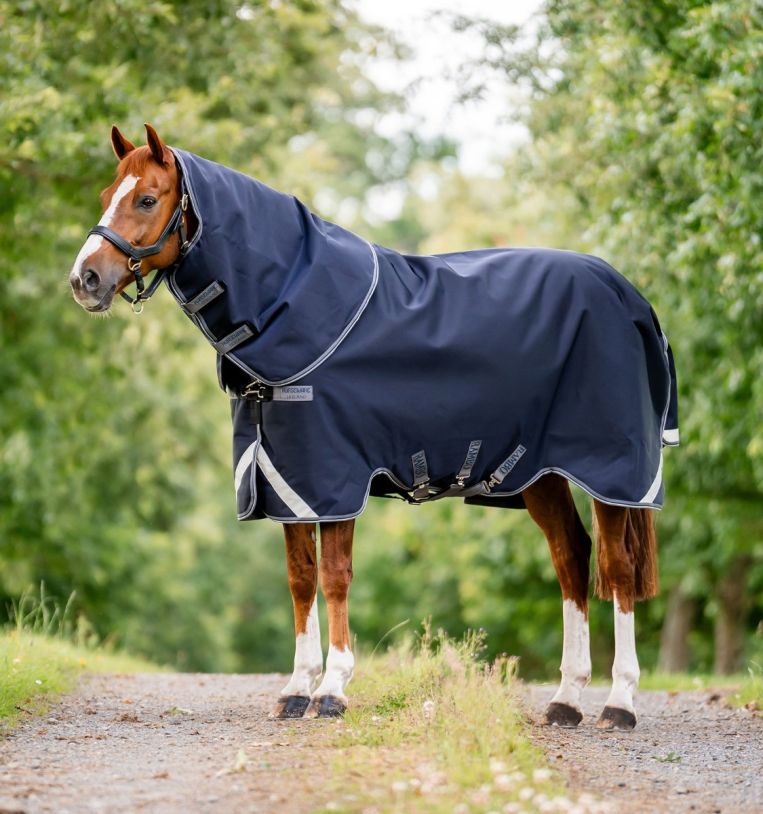Horseware Rambo 1680D Plus Turnout 50g Laivastonsininen/Ukonsininen Harmaa & Hopea - 2