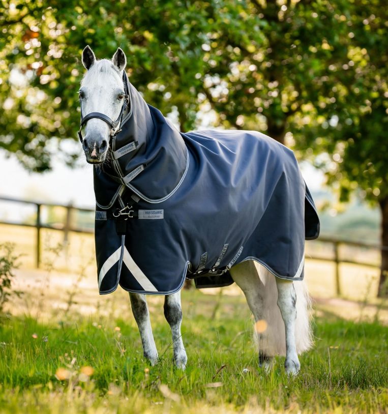 Horseware Rambo 1680D Plus Turnout 50g Laivastonsininen/Ukonsininen Harmaa & Hopea