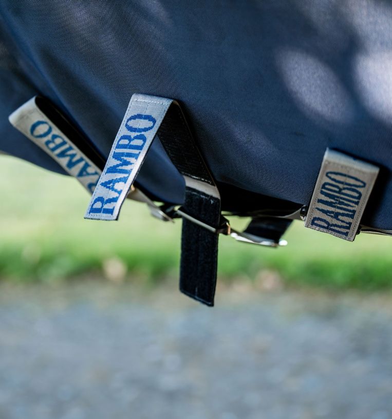 Horseware Rambo 1680D Plus Turnout 50g Laivastonsininen/Ukonsininen Harmaa & Hopea - 3