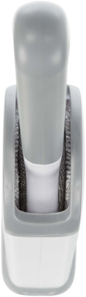 Trixie Cloth and textile brush with cleaning station - White / gray