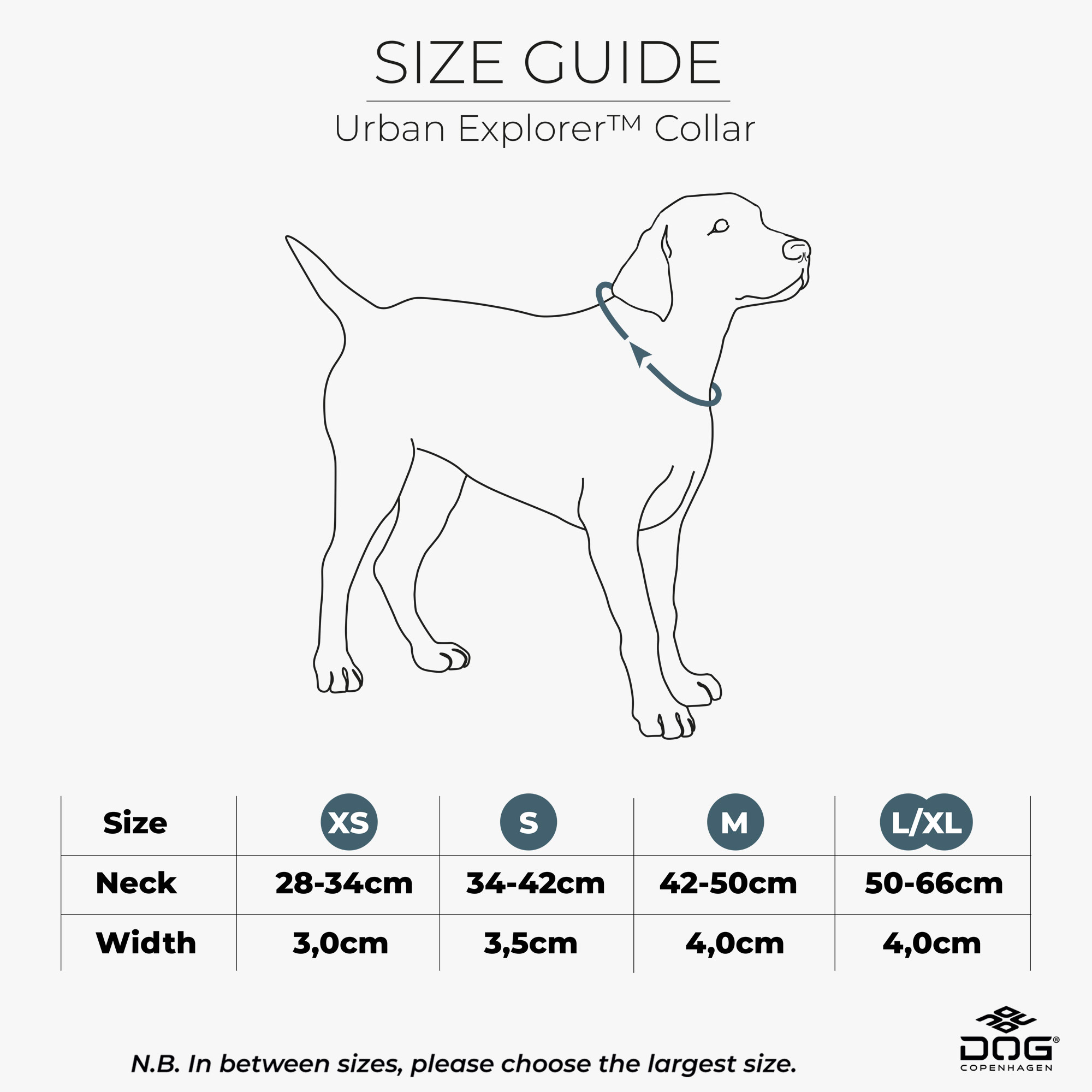 Dog Copenhagen Urban Explorer Collar - Ocean Blue 