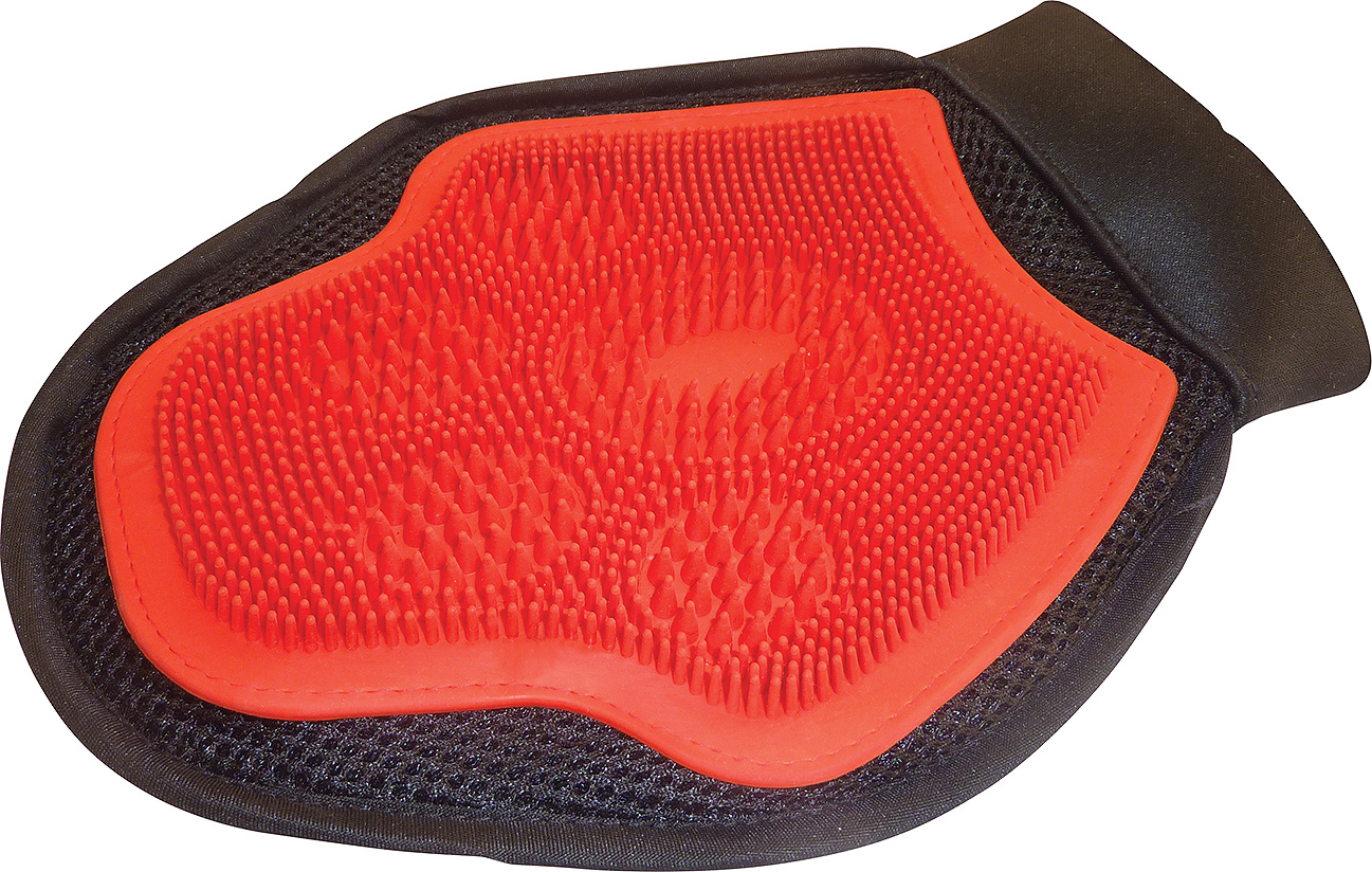 HIPPOTONIC Grooming Glove/curry Comb Red